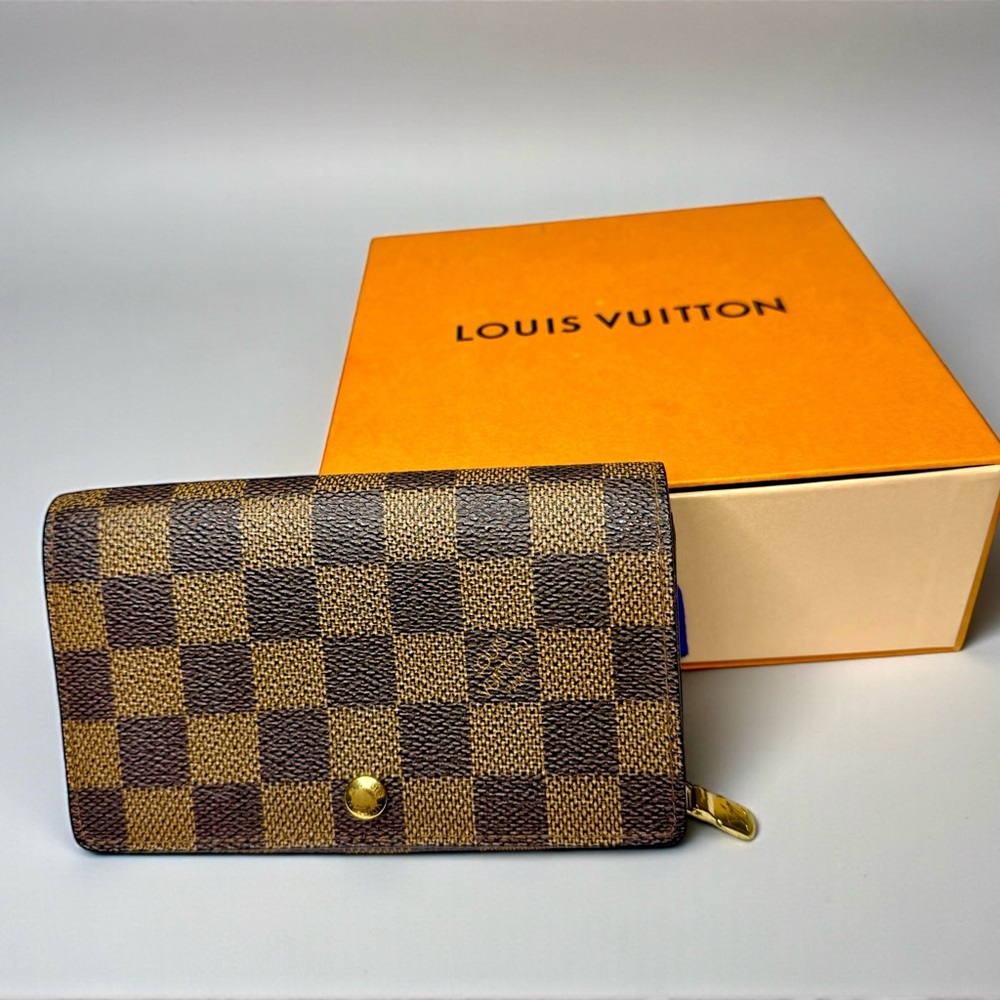 Louis Vuitton Damier Ebene Porte Monnaie Viennois w/ Box – 1995, Made in Spain